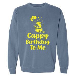 Cappy Birthday To Me Funny Capybara Capi Birthday Party Garment-Dyed Sweatshirt