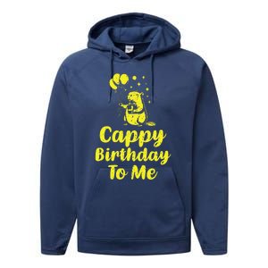 Cappy Birthday To Me Funny Capybara Capi Birthday Party Performance Fleece Hoodie