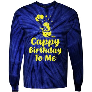 Cappy Birthday To Me Funny Capybara Capi Birthday Party Tie-Dye Long Sleeve Shirt