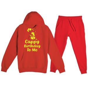 Cappy Birthday To Me Funny Capybara Capi Birthday Party Premium Hooded Sweatsuit Set