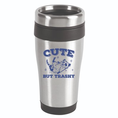 Cute But Trashy Vintage Retro 90s Possum 16oz Travel Tumbler