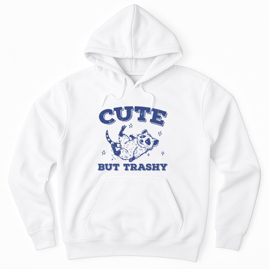 Cute But Trashy Vintage Retro 90s Possum Hoodie