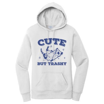 Cute But Trashy Vintage Retro 90s Possum Women's Pullover Hoodie