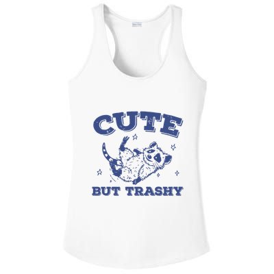 Cute But Trashy Vintage Retro 90s Possum Ladies PosiCharge Competitor Racerback Tank