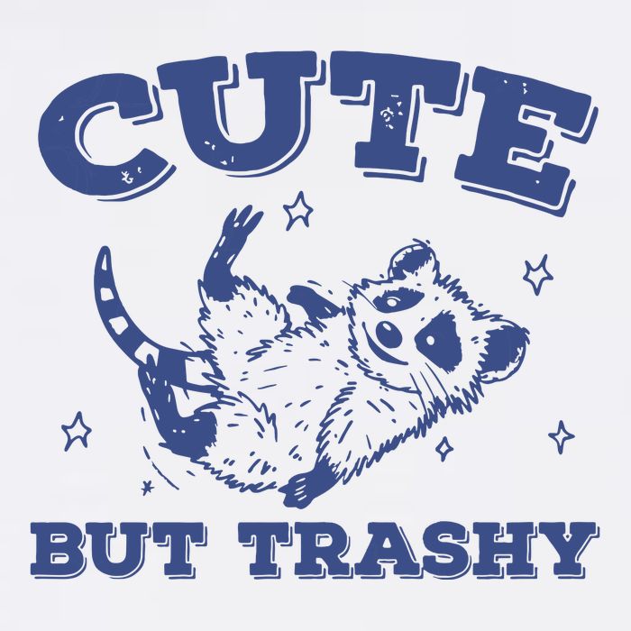 Cute But Trashy Vintage Retro 90s Possum Poster