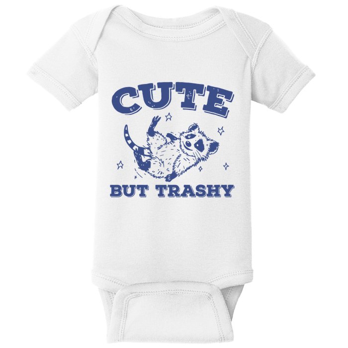 Cute But Trashy Vintage Retro 90s Possum Baby Bodysuit