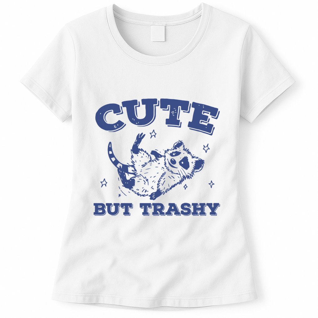 Cute But Trashy Vintage Retro 90s Possum Womens T-Shirt