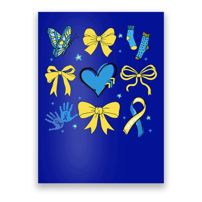 Coquette Bow Trisomy 21 Down Syndrome Awareness  Poster