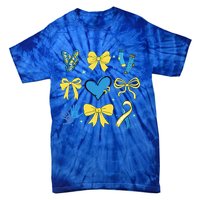 Coquette Bow Trisomy 21 Down Syndrome Awareness  Tie-Dye T-Shirt