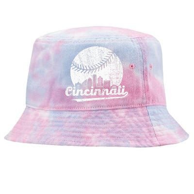 Cincinnati Baseball Throwback Classic Retro Vintage Tie-Dyed Bucket Hat