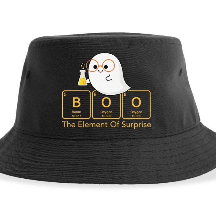 Chemistry Boo The Element Of Surprise Cute Chemist Halloween Sustainable Bucket Hat