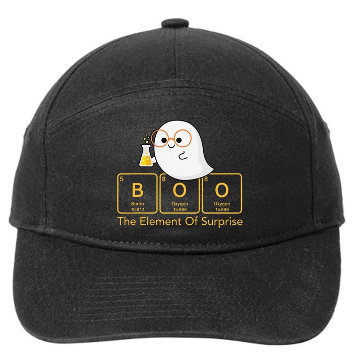 Chemistry Boo The Element Of Surprise Cute Chemist Halloween 7-Panel Snapback Hat