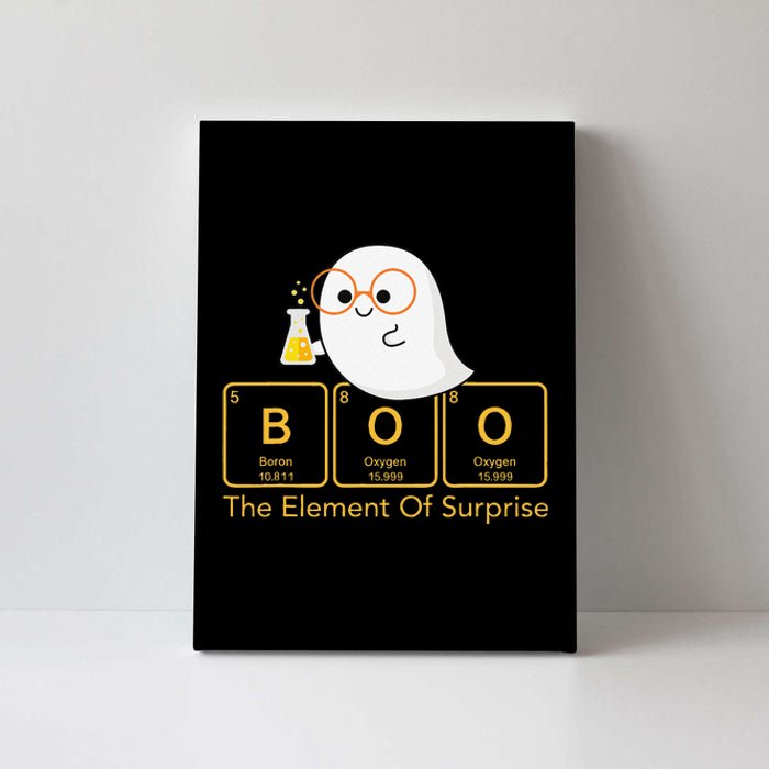 Chemistry Boo The Element Of Surprise Cute Chemist Halloween Canvas