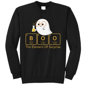 Chemistry Boo The Element Of Surprise Cute Chemist Halloween Tall Sweatshirt