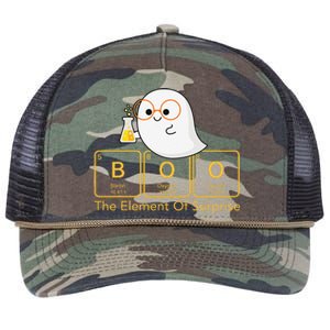 Chemistry Boo The Element Of Surprise Cute Chemist Halloween Retro Rope Trucker Hat Cap