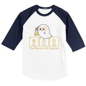 Chemistry Boo The Element Of Surprise Cute Chemist Halloween Baseball Sleeve Shirt