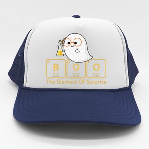 Chemistry Boo The Element Of Surprise Cute Chemist Halloween Trucker Hat