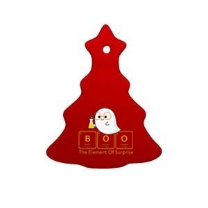 Chemistry Boo The Element Of Surprise Cute Chemist Halloween Ceramic Tree Ornament