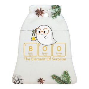 Chemistry Boo The Element Of Surprise Cute Chemist Halloween Ceramic Bell Ornament