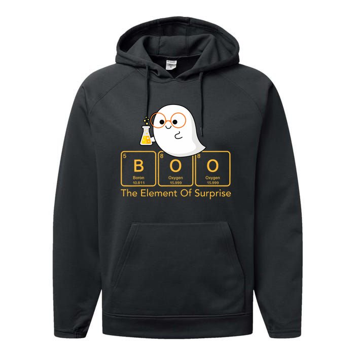 Chemistry Boo The Element Of Surprise Cute Chemist Halloween Performance Fleece Hoodie