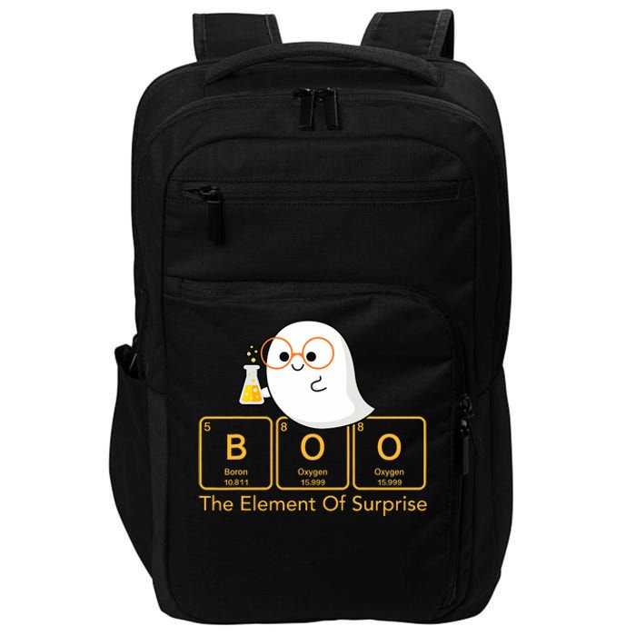 Chemistry Boo The Element Of Surprise Cute Chemist Halloween Impact Tech Backpack