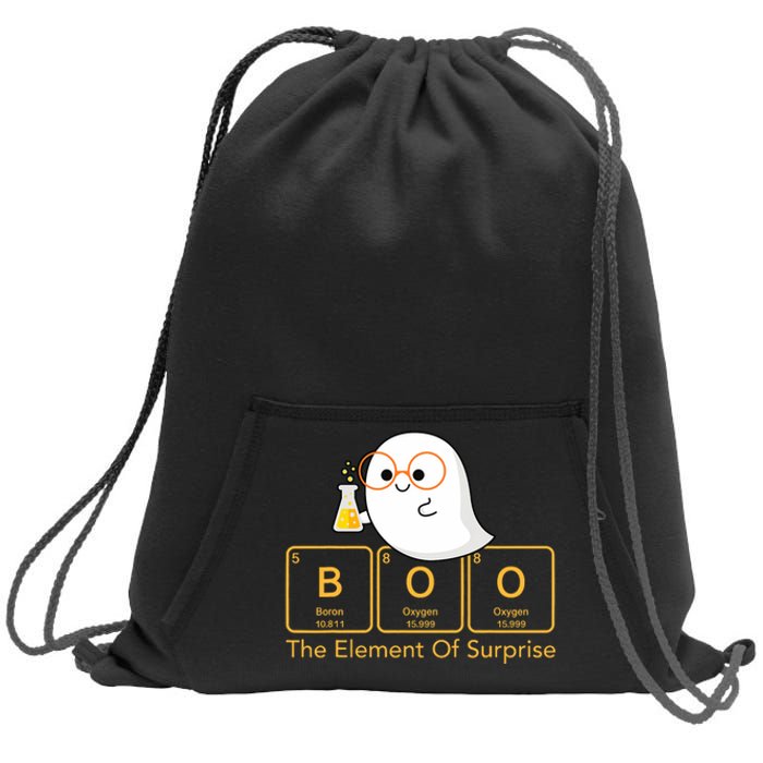 Chemistry Boo The Element Of Surprise Cute Chemist Halloween Sweatshirt Cinch Pack Bag