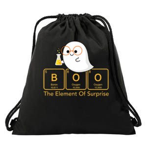 Chemistry Boo The Element Of Surprise Cute Chemist Halloween Drawstring Bag