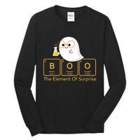 Chemistry Boo The Element Of Surprise Cute Chemist Halloween Tall Long Sleeve T-Shirt