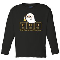 Chemistry Boo The Element Of Surprise Cute Chemist Halloween Toddler Long Sleeve Shirt