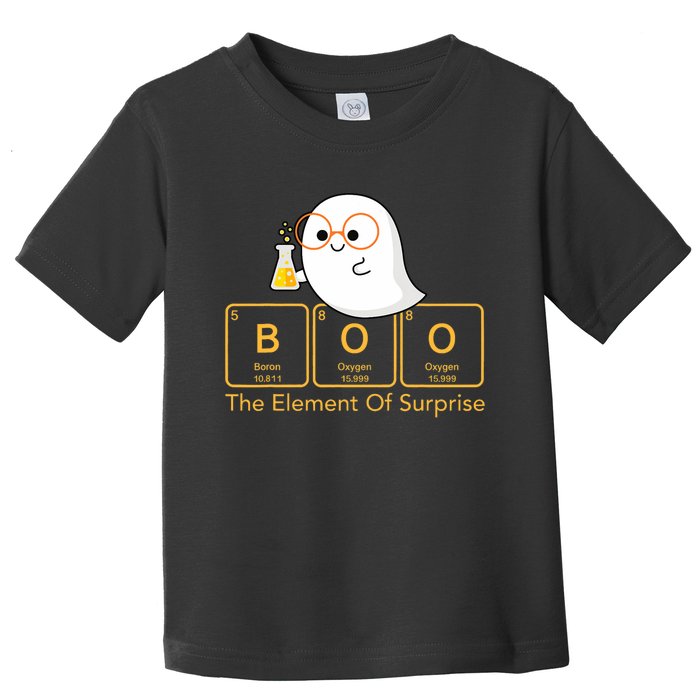 Chemistry Boo The Element Of Surprise Cute Chemist Halloween Toddler T-Shirt