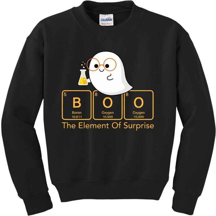 Chemistry Boo The Element Of Surprise Cute Chemist Halloween Kids Sweatshirt