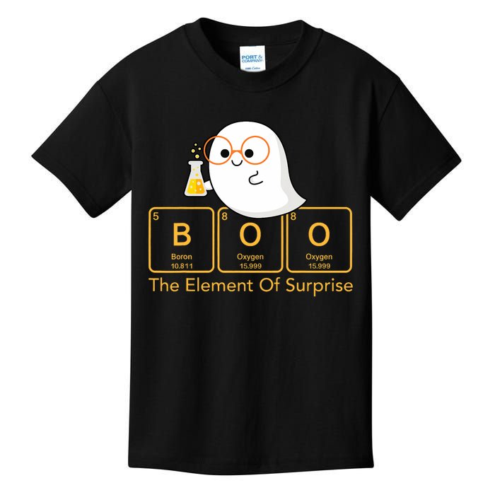 Chemistry Boo The Element Of Surprise Cute Chemist Halloween Kids T-Shirt