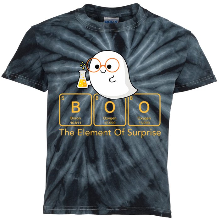 Chemistry Boo The Element Of Surprise Cute Chemist Halloween Kids Tie-Dye T-Shirt