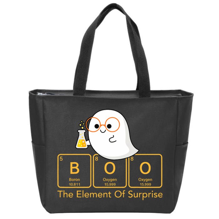 Chemistry Boo The Element Of Surprise Cute Chemist Halloween Zip Tote Bag