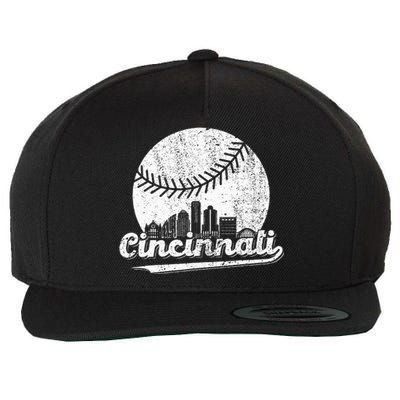 Cincinnati Baseball Throwback – Classic Retro Vintage Wool Snapback Cap