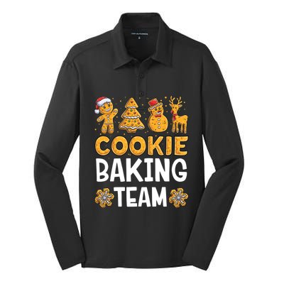 Cookie Baking Team Christmas Xmas Crew Gingerbread Gift Silk Touch Performance Long Sleeve Polo