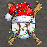 Christmas Baseball Team Santa Sports Xmas  Cotton Canvas Backpack