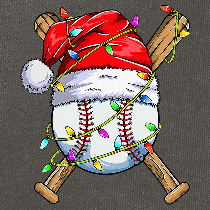 Christmas Baseball Team Santa Sports Xmas  Cotton Canvas Backpack