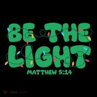 Christmas Be The Light Matthew 5 14 Stripe Pom Pom Beanie