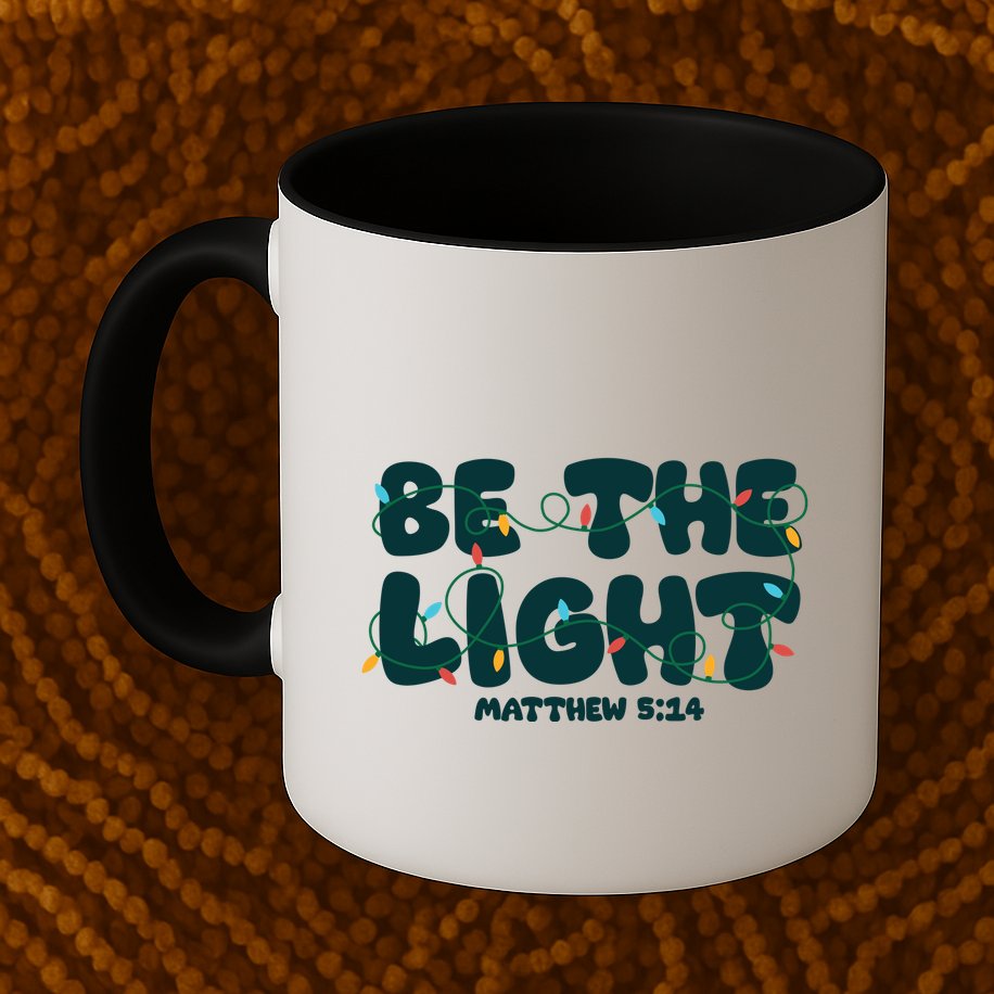 Christmas Be The Light Matthew 5 14 Mug