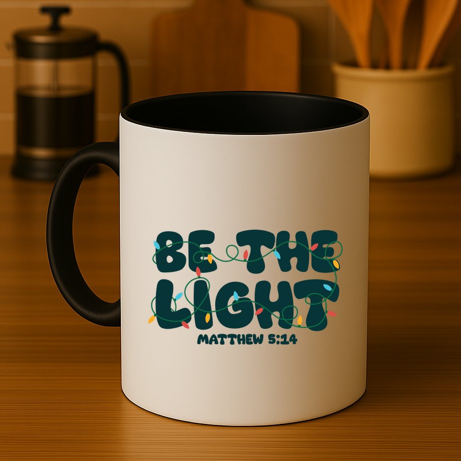 Christmas Be The Light Matthew 5 14 Mug