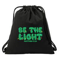 Christmas Be The Light Matthew 5 14 Drawstring Bag