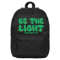 Christmas Be The Light Matthew 5 14 16 in Basic Backpack