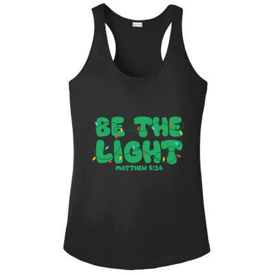 Christmas Be The Light Matthew 5 14 Ladies PosiCharge Competitor Racerback Tank