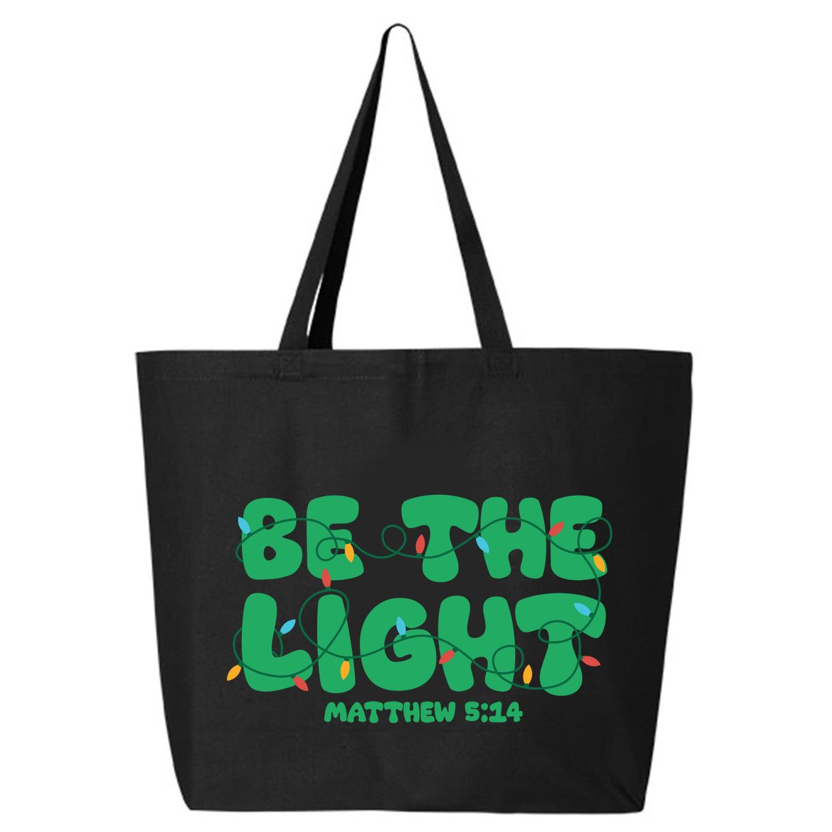 Christmas Be The Light Matthew 5 14 25L Jumbo Tote