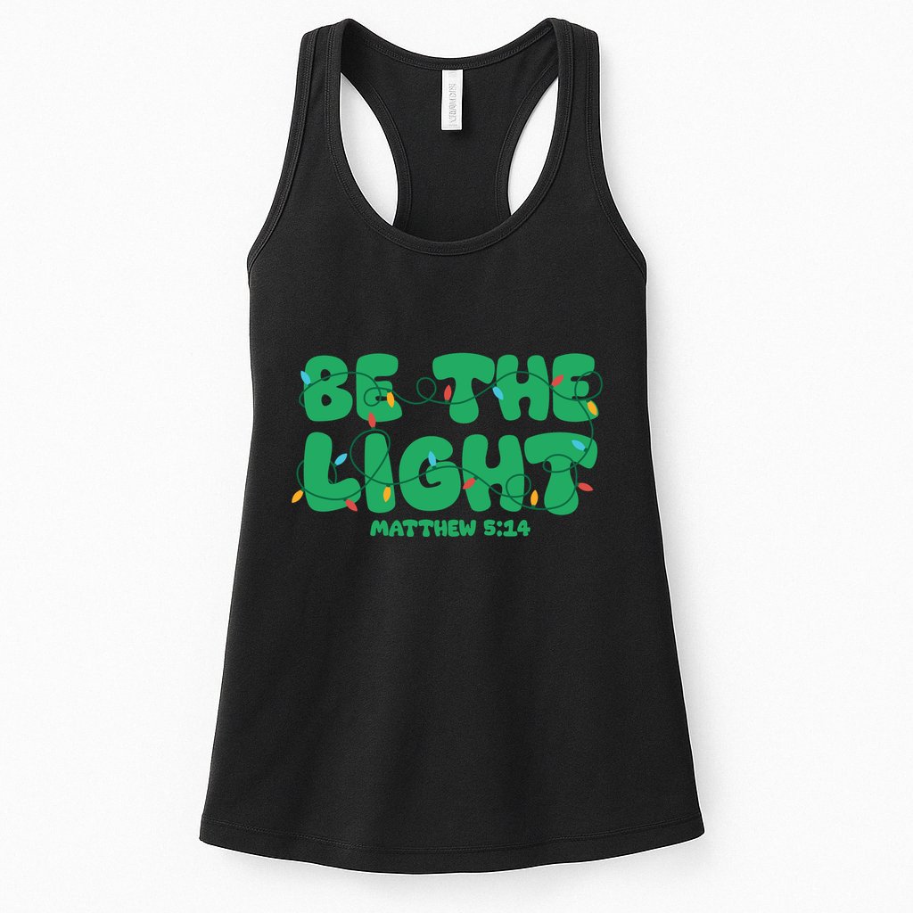 Christmas Be The Light Matthew 5 14 Womens Tank Top