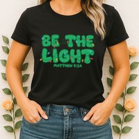 Christmas Be The Light Matthew 5 14 Womens T-Shirt