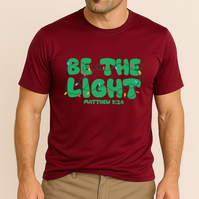 Christmas Be The Light Matthew 5 14 Performance Shirt