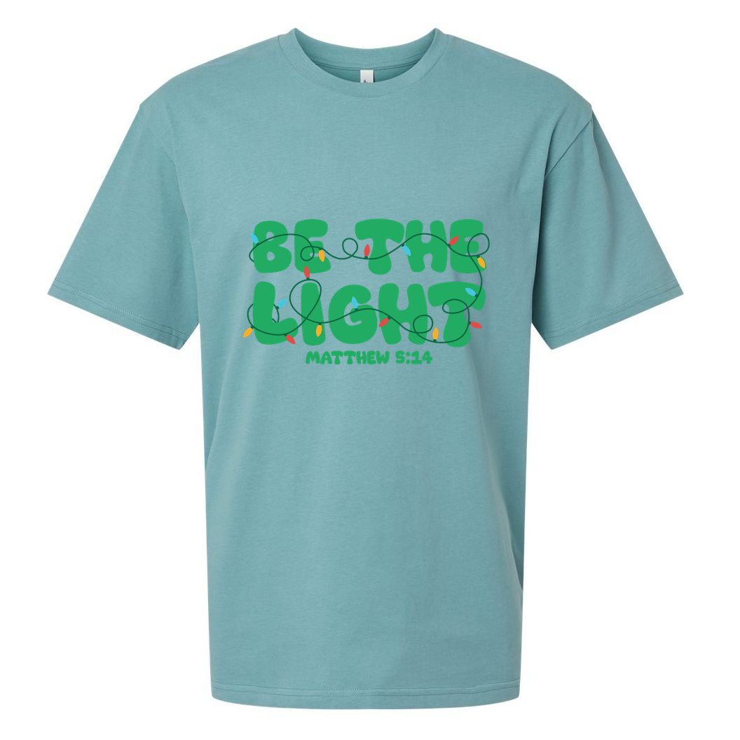 Christmas Be The Light Matthew 5 14 Sueded Cloud Jersey T-Shirt