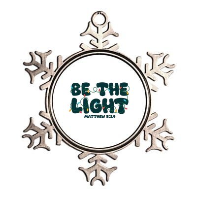 Christmas Be The Light Matthew 5 14 Metallic Star Ornament